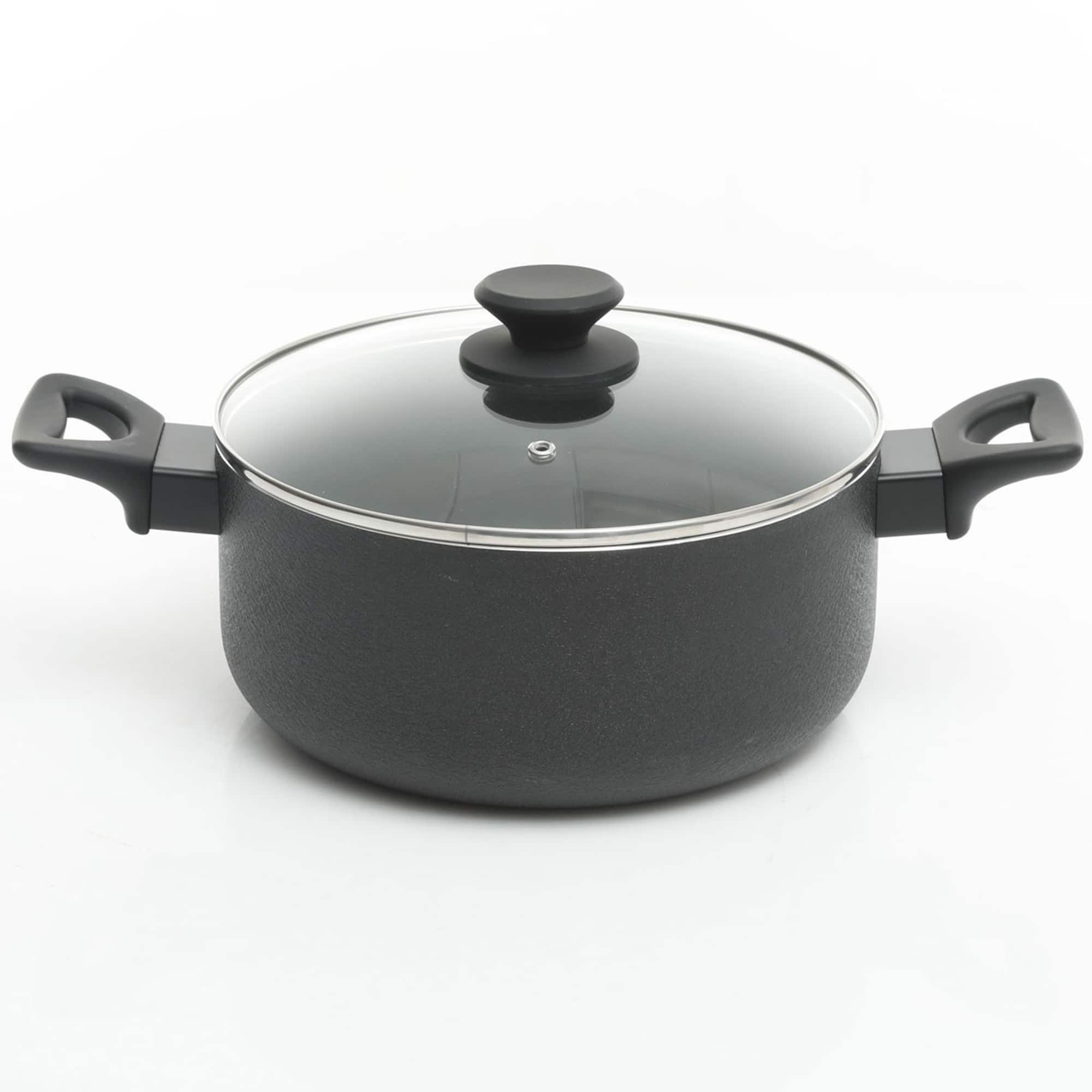 Oster Ashford 10-Piece Black Aluminum Nonstick Cookware Set